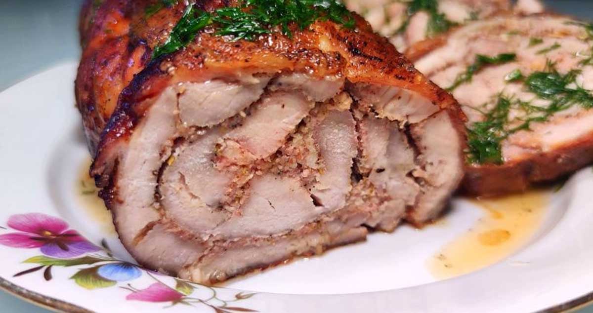 Rulada de porc cu marar