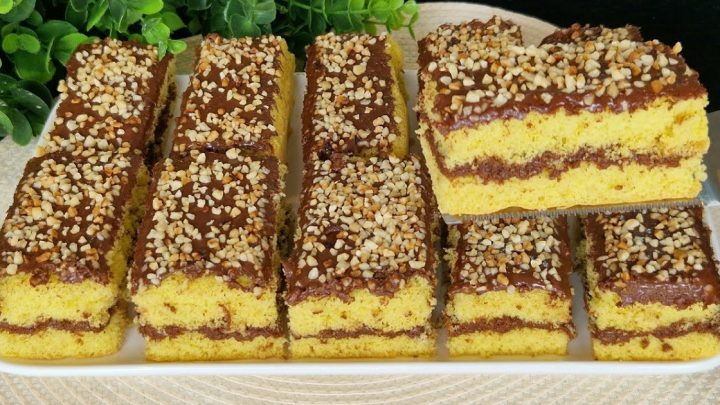 Prăjitură pufoasă cu Nutella și Alune de Pădure