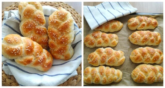 chifle impletite din aluat pufos