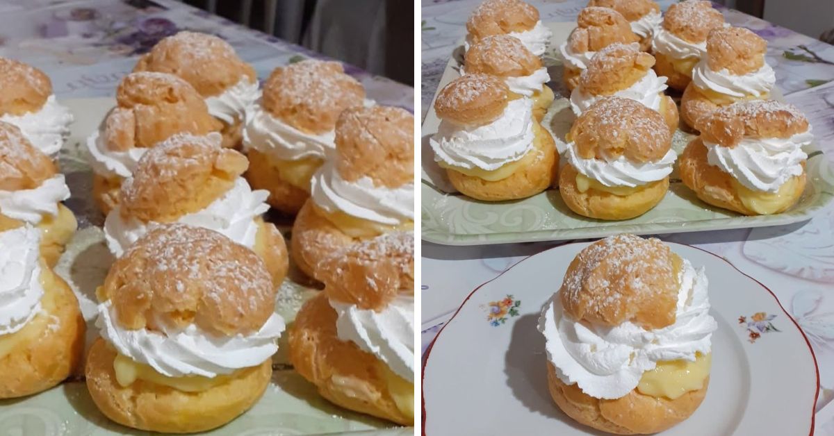 choux cu vanilie si frisca