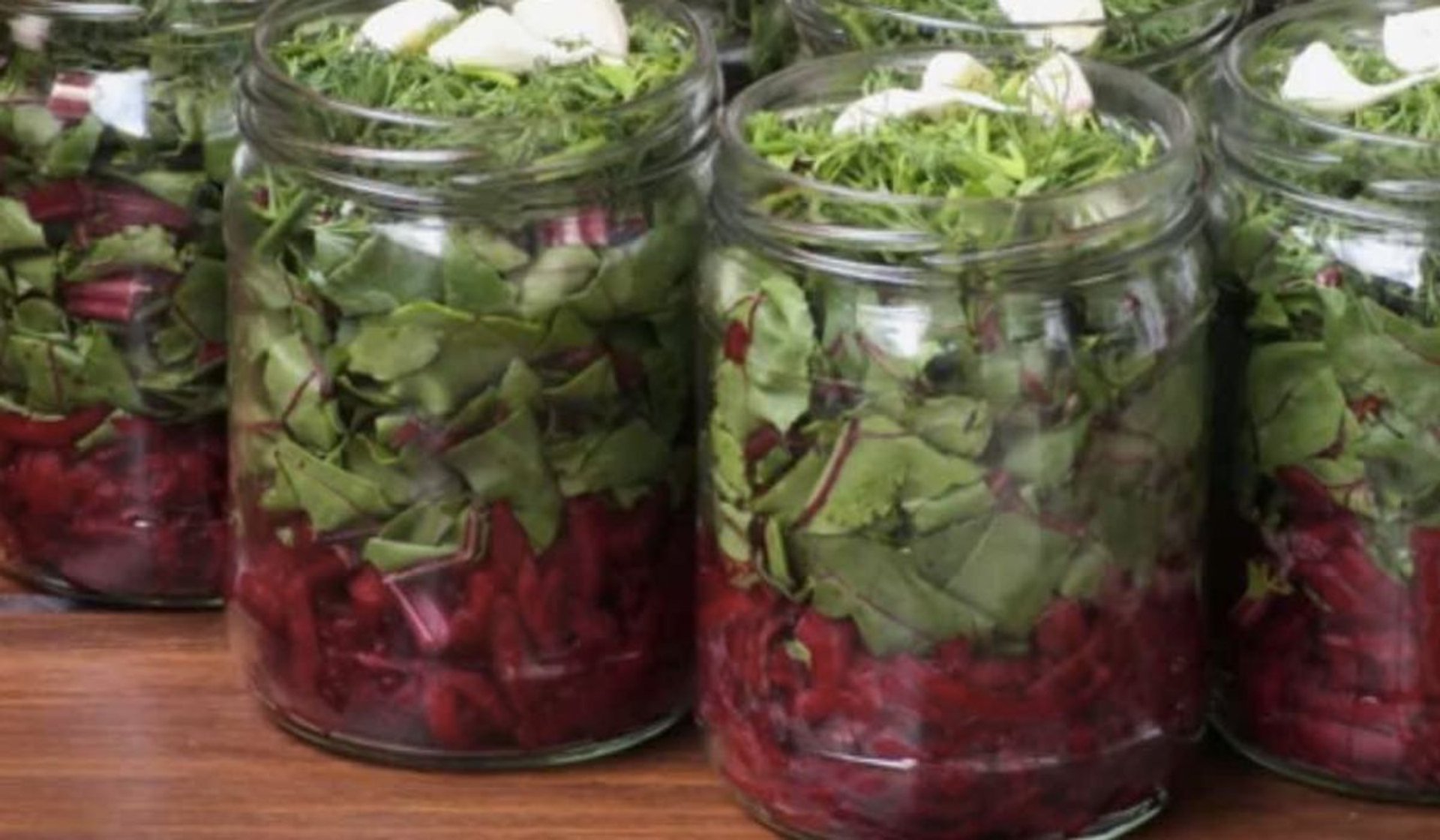 frunze de sfecla rosie la borcan
