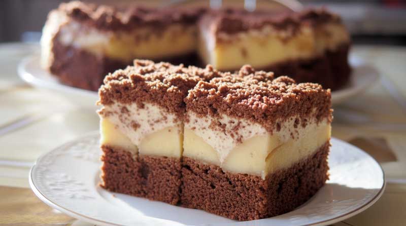 Prăjitură cu banane, cremă de frișcă și blat cu cacao – desertul clasic pe care nu te poți sătura!