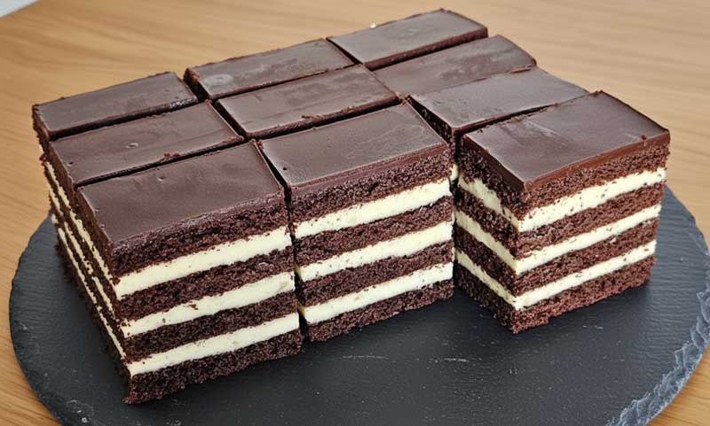 Prajitura cu foi de cacao si crema