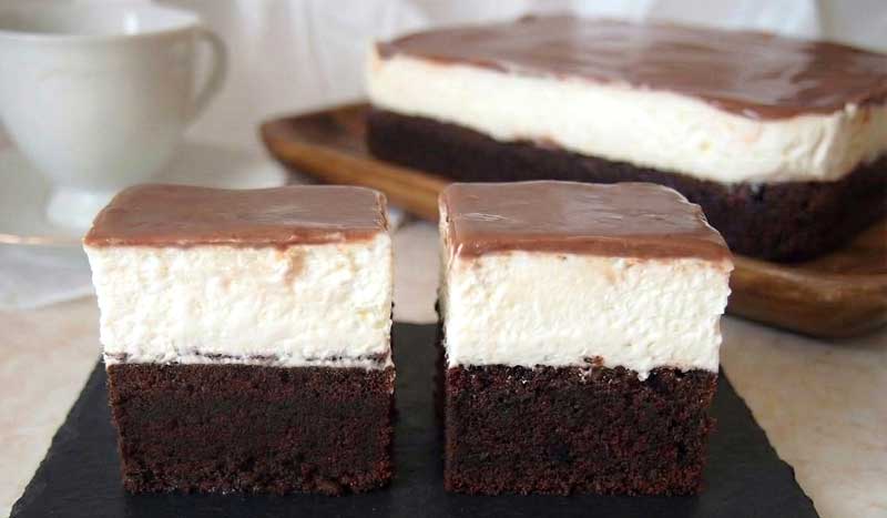 Prajitura cu frisca si ciocolata