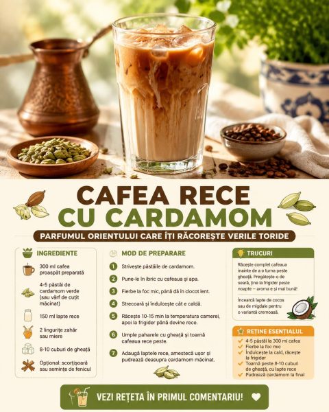 Cafea rece cu cardamom, parfumul Orientului care îți răcorește verile toride