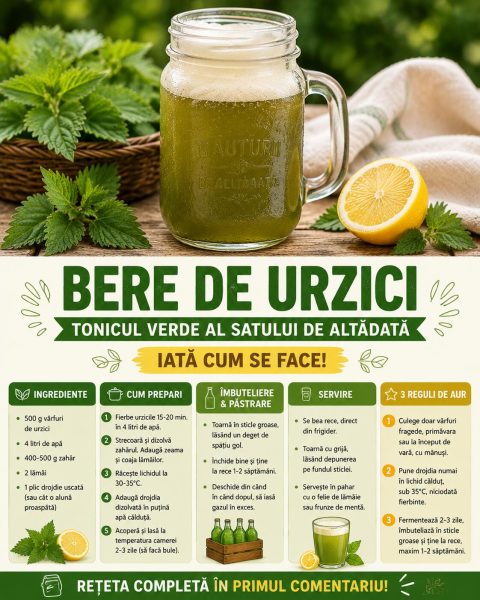 Bere de urzici, tonicul verde al satului de altădată. Iată cum se face!