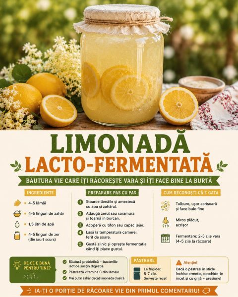 Limonadă lacto-fermentată, băutura vie care îți răcorește vara și îți face bine la burtă