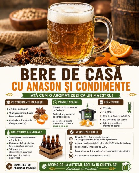 Bere de casă cu anason și condimente. Iată cum o aromatizezi ca un maestru!