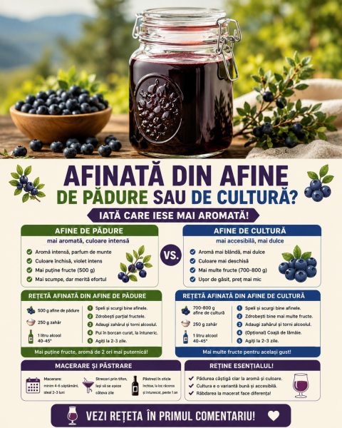 Afinată din afine de pădure sau de cultură? Iată care iese mai aromată!