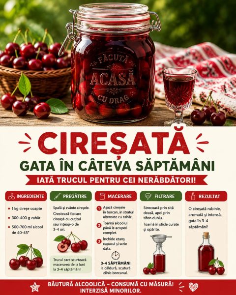 Cireșată gata în câteva săptămâni. Iată trucul pentru cei nerăbdători!