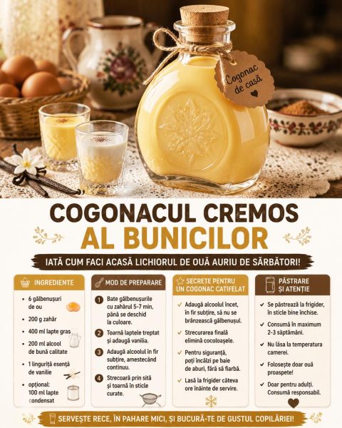 Cogonacul cremos al bunicilor. Iată cum faci acasă lichiorul de ouă auriu de sărbători!
