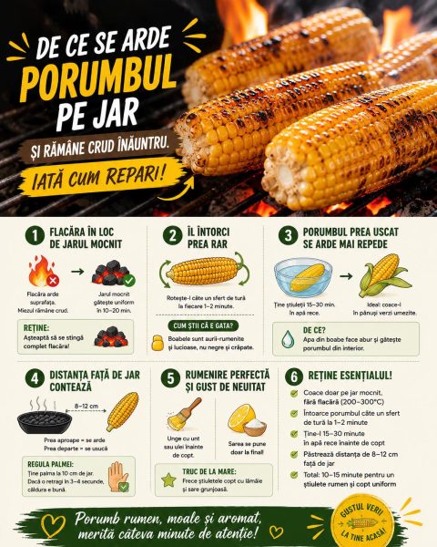 De ce se arde porumbul pe jar și rămâne crud înăuntru. Iată cum repari!