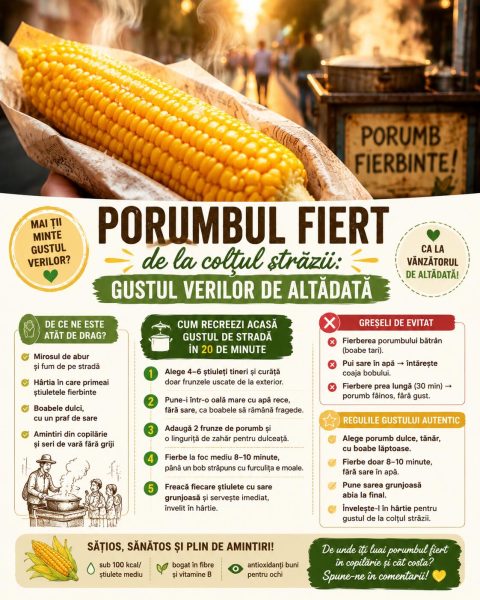 Porumbul fiert de la colțul străzii: gustul verilor de altădată