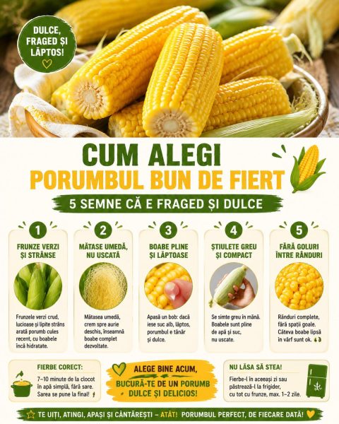 Cum alegi porumbul bun de fiert: 5 semne că e fraged și dulce