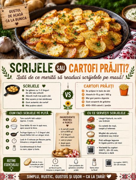 Scrijele sau cartofi prăjiți? Iată de ce merită să readuci scrijelele pe masă