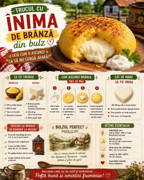 Trucul cu inima de brânză din bulz. Iată cum o ascunzi ca să nu curgă afară!