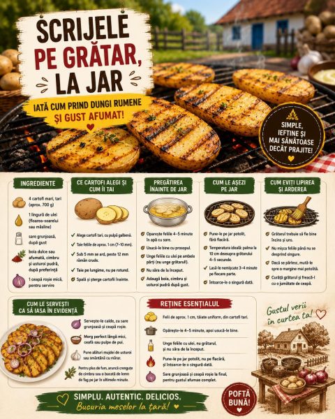 Scrijele pe grătar, la jar. Iată cum prind dungi rumene și gust afumat!