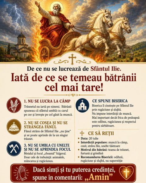 De ce nu se lucrează de Sfântul Ilie. Iată de ce se temeau bătrânii cel mai tare!