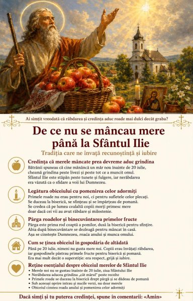 De ce nu se mâncau mere până la Sfântul Ilie. Iată ce credeau bătrânii!
