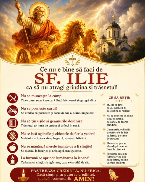 Ce nu e bine să faci de Sf. Ilie. Iată ce credeau bătrânii ca să nu atragă grindina și trăsnetul!