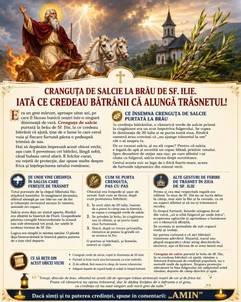 Crenguța de salcie la brâu de Sf. Ilie. Iată ce credeau bătrânii că alungă trăsnetul!