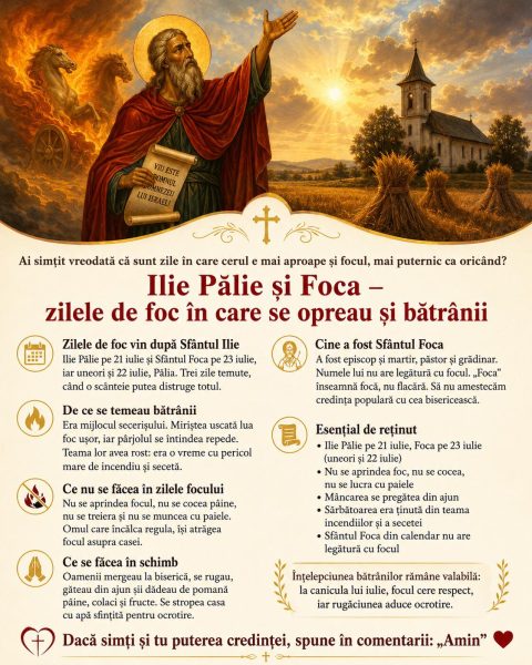 Ce sunt Ilie Pălie și Foca, zilele de foc de care se temeau bătrânii
