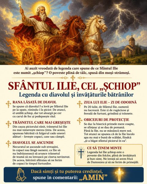 De ce spuneau bătrânii că Sfântul Ilie e „șchiop„. Iată legenda cu diavolul!