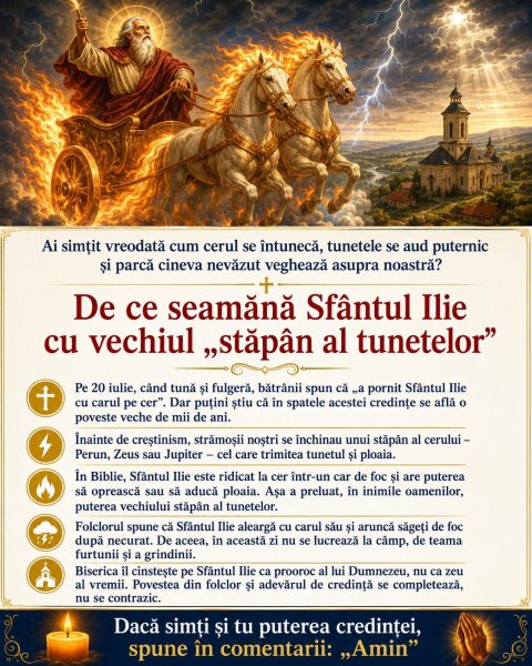 De ce seamănă Sfântul Ilie cu vechiul „stăpân al tunetelor„. Iată ce spune istoria!