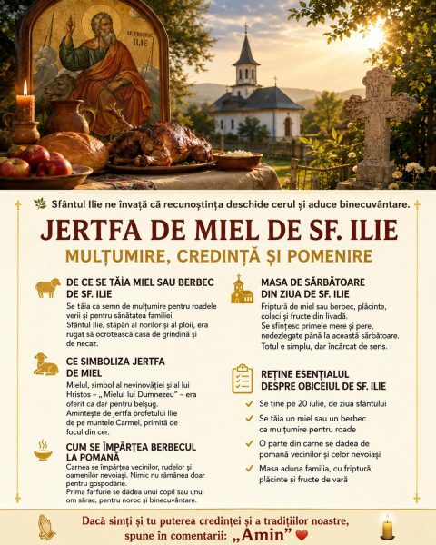 De ce se tăia miel sau berbec de Sf. Ilie. Iată ce simboliza acest obicei de pomană
