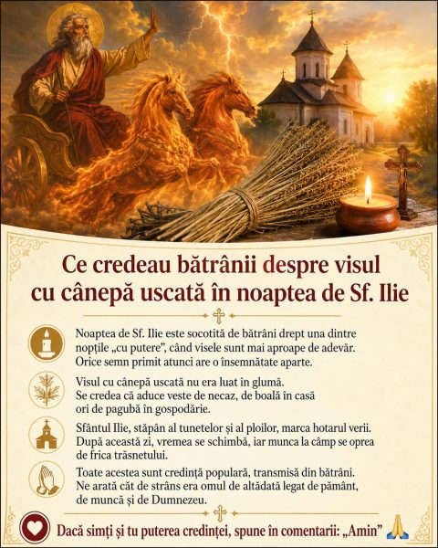 Ce credeau bătrânii despre visul cu cânepă uscată în noaptea de Sf. Ilie