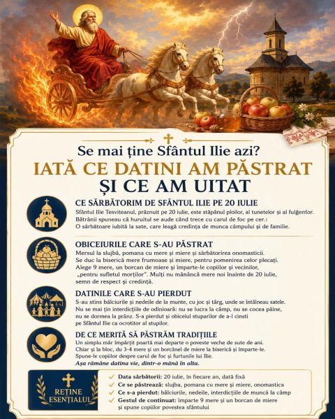 Se mai ține Sfântul Ilie azi? Iată ce datini am păstrat și ce am uitat