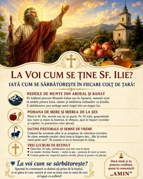 La voi cum se ține Sf. Ilie? Iată cum se sărbătorește în fiecare colț de țară!